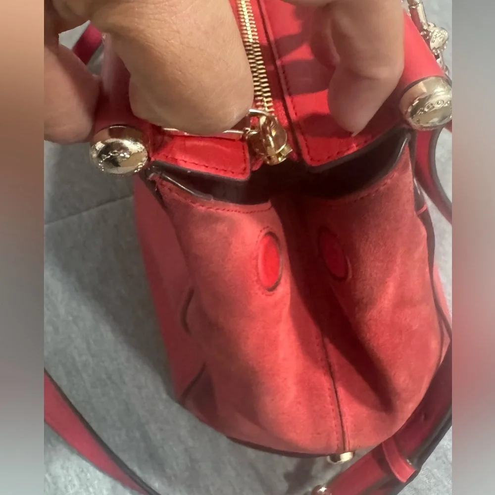 Sold!! Limited edition Coach X Selena Gomez Cherry Red Leather Satchel - Picture 11 of 16